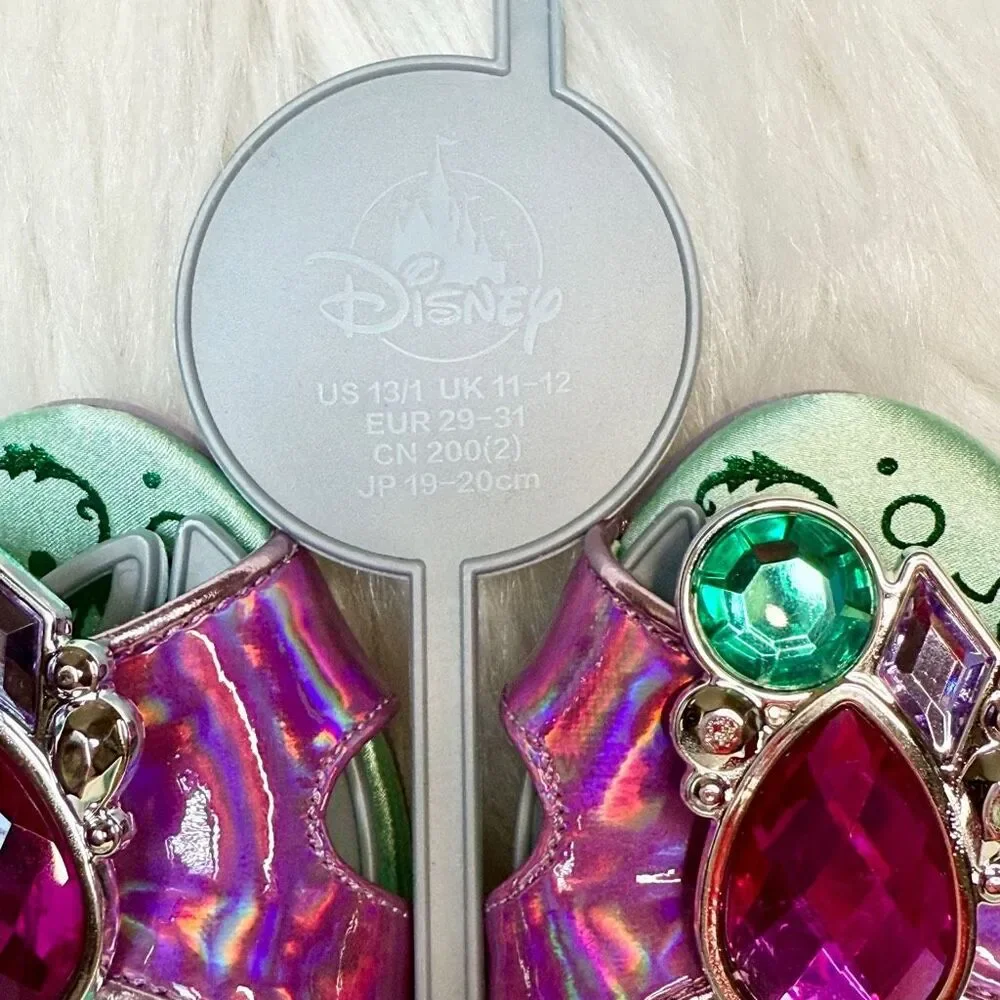 Ariel Costume Shoes Little Mermaid Princess Disney Store SZ: 13/1 Girls Kids NWT